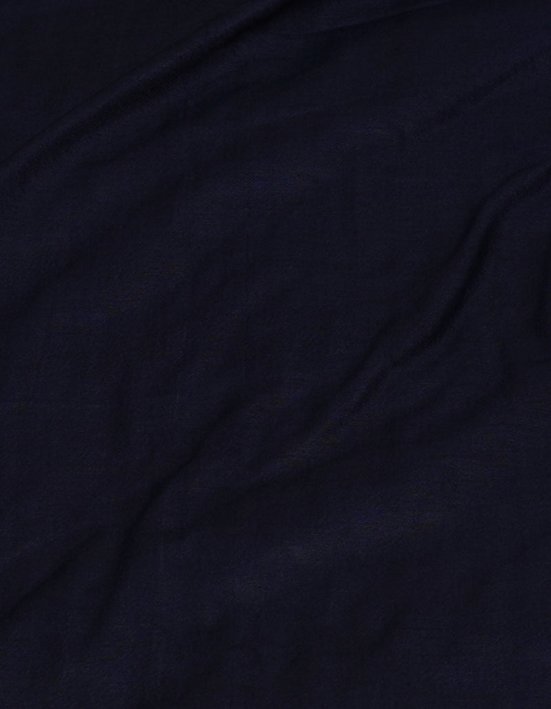 Navy Blue Pure  Batik Chanderi Silk Saree-UNM70112