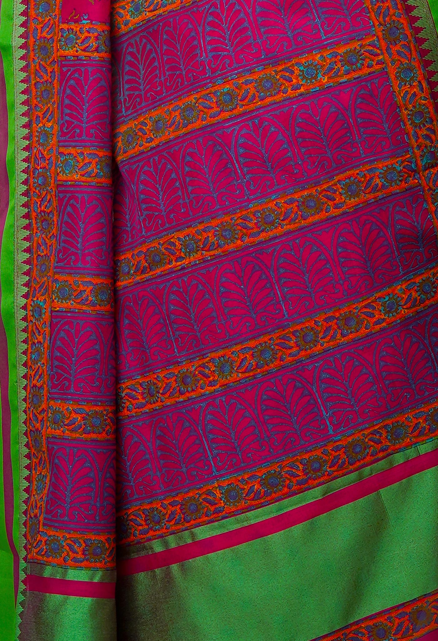 Pink Pure Handloom Chanderi  Sico Saree-UNM70125