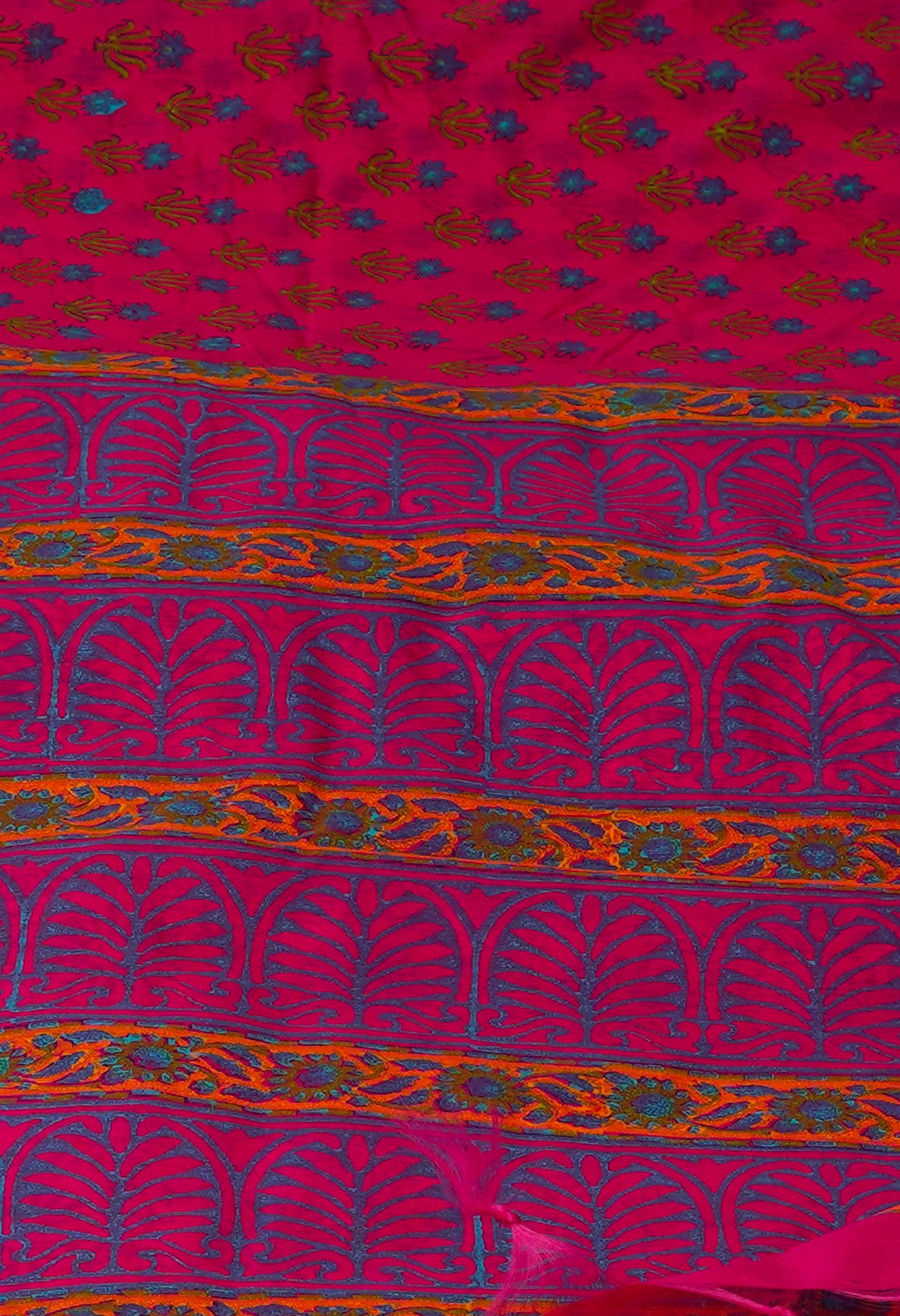 Pink Pure Handloom Chanderi  Sico Saree-UNM70125