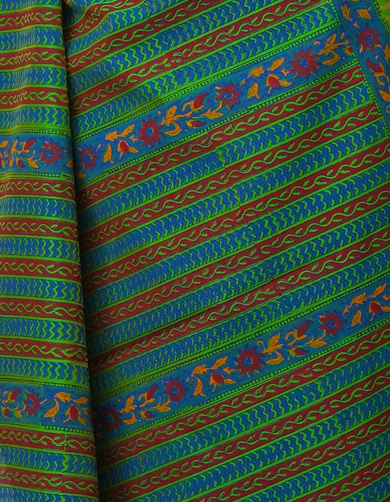 Multi Pure Handloom Chanderi  Sico Saree-UNM70128