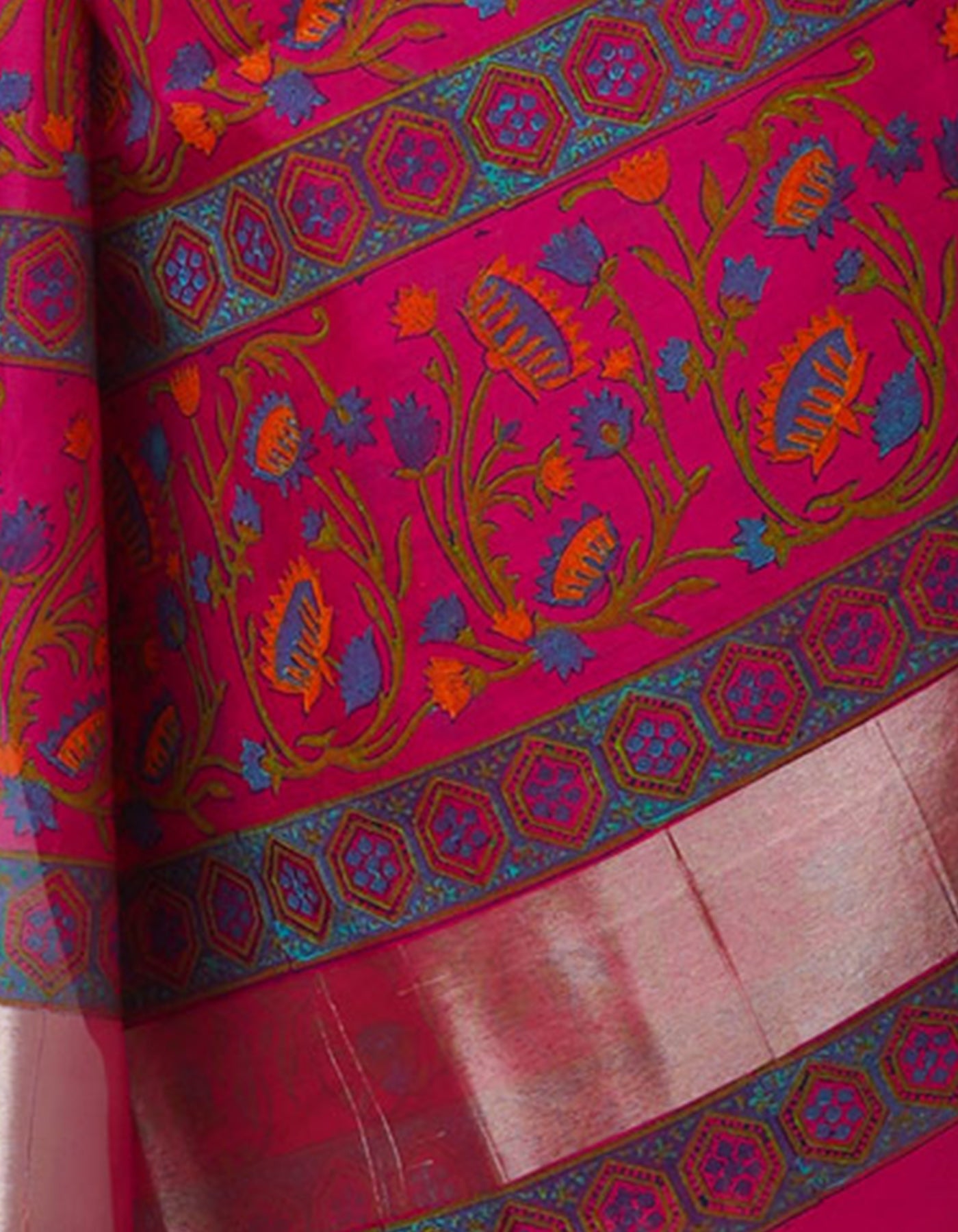 Pink Pure Handloom Chanderi  Sico Saree-UNM70130