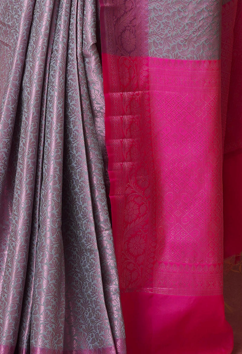 Blue  Fancy Banarasi Silk Saree-UNM70143