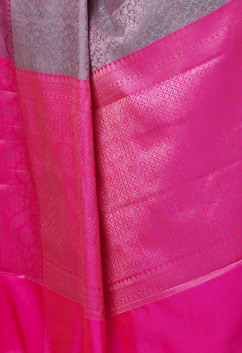 Blue  Fancy Banarasi Silk Saree-UNM70143