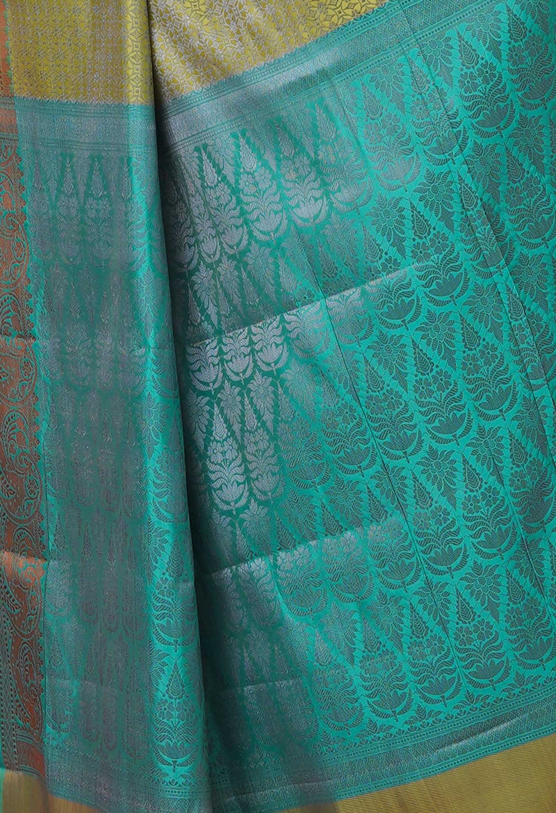 Moss Green  Fancy Banarasi Silk Saree-UNM70145