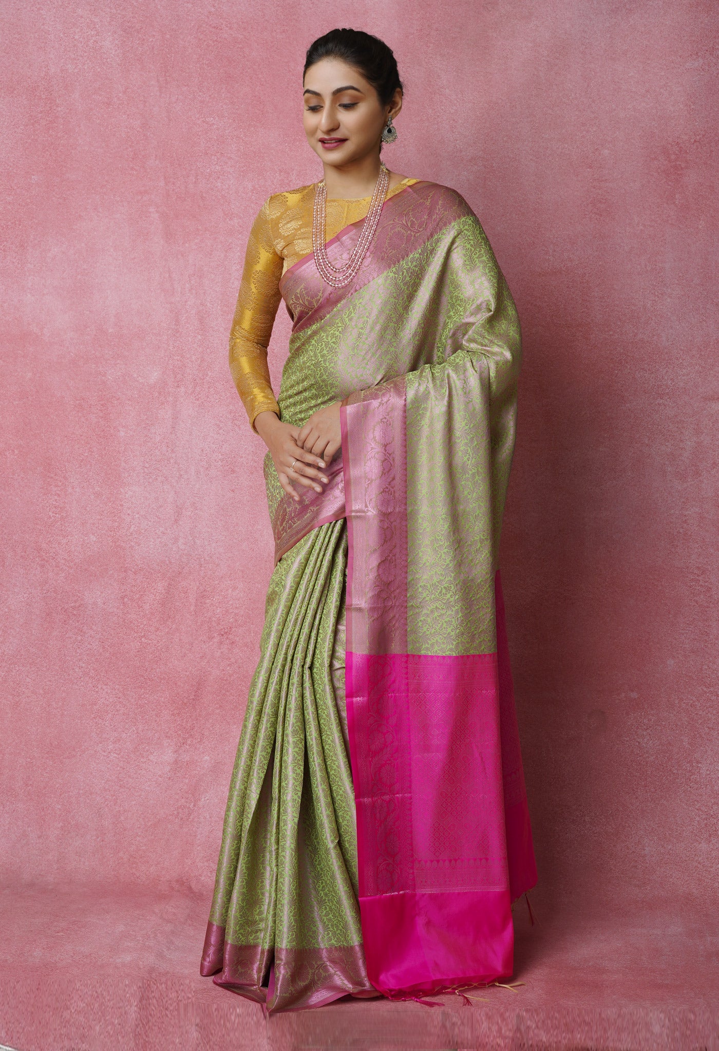 Moss Green  Fancy Banarasi Silk Saree-UNM70147