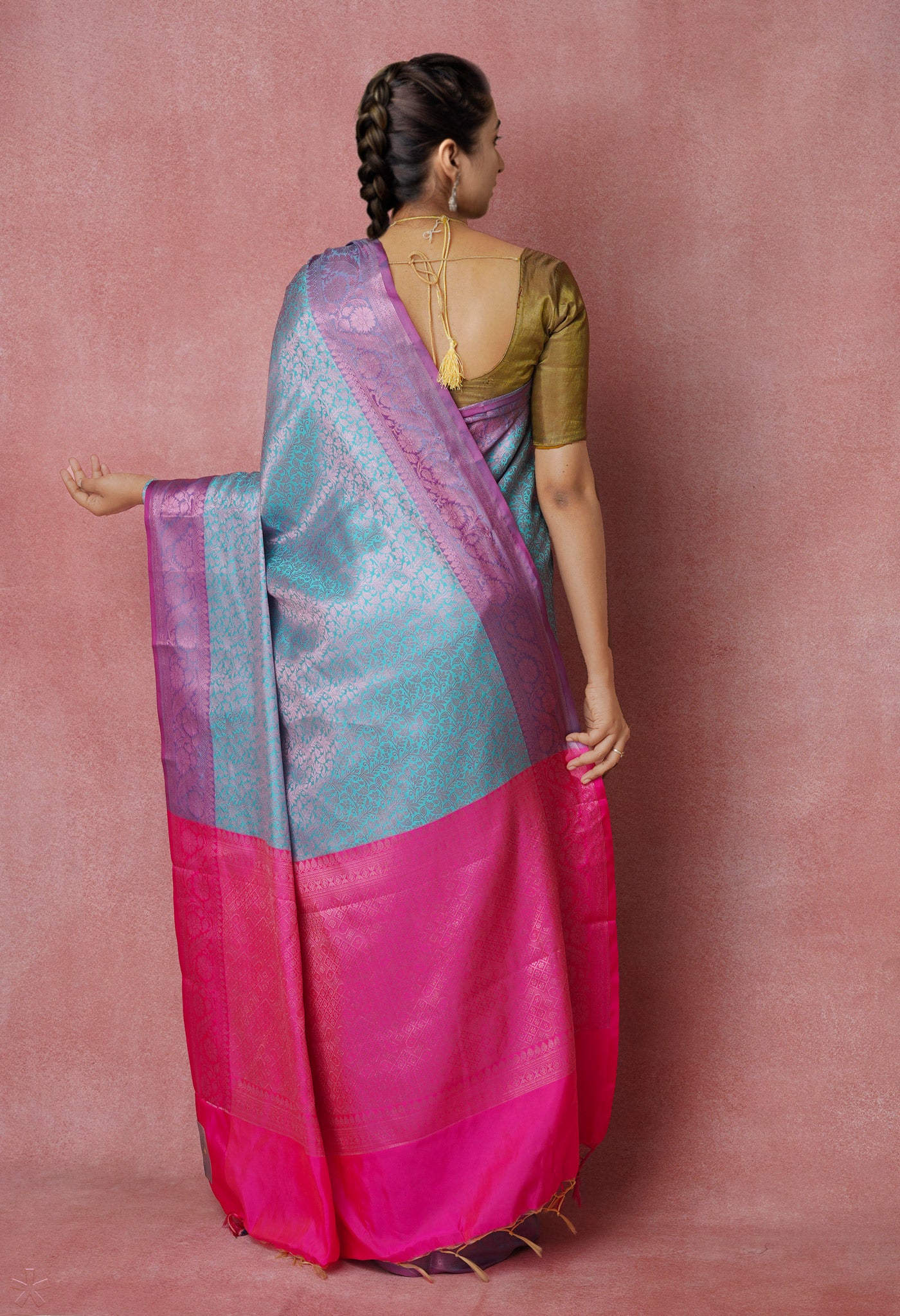 Blue  Fancy Banarasi Silk Saree-UNM70149