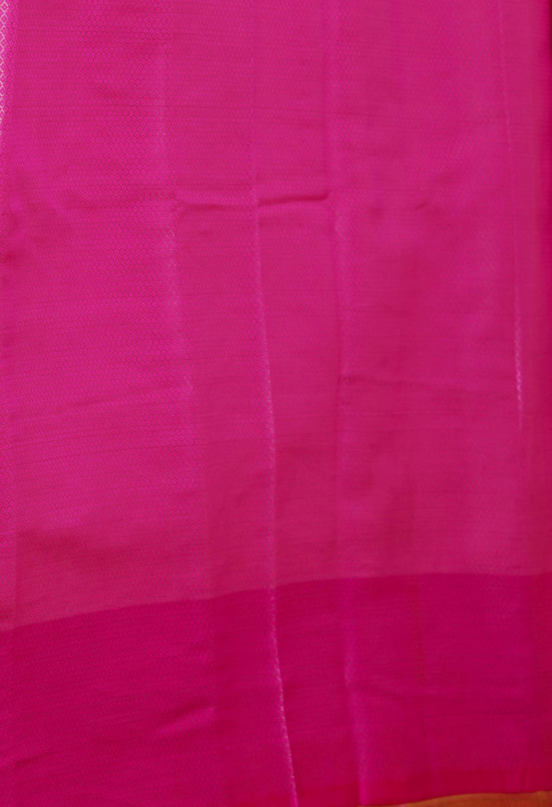 Pink-Yellow  Fancy Banarasi Silk Saree-UNM70150