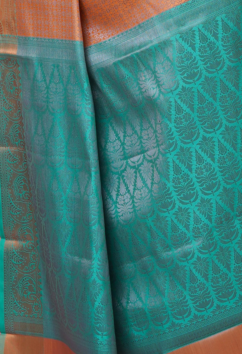 Pumpkin Orange  Fancy Banarasi Silk Saree-UNM70151