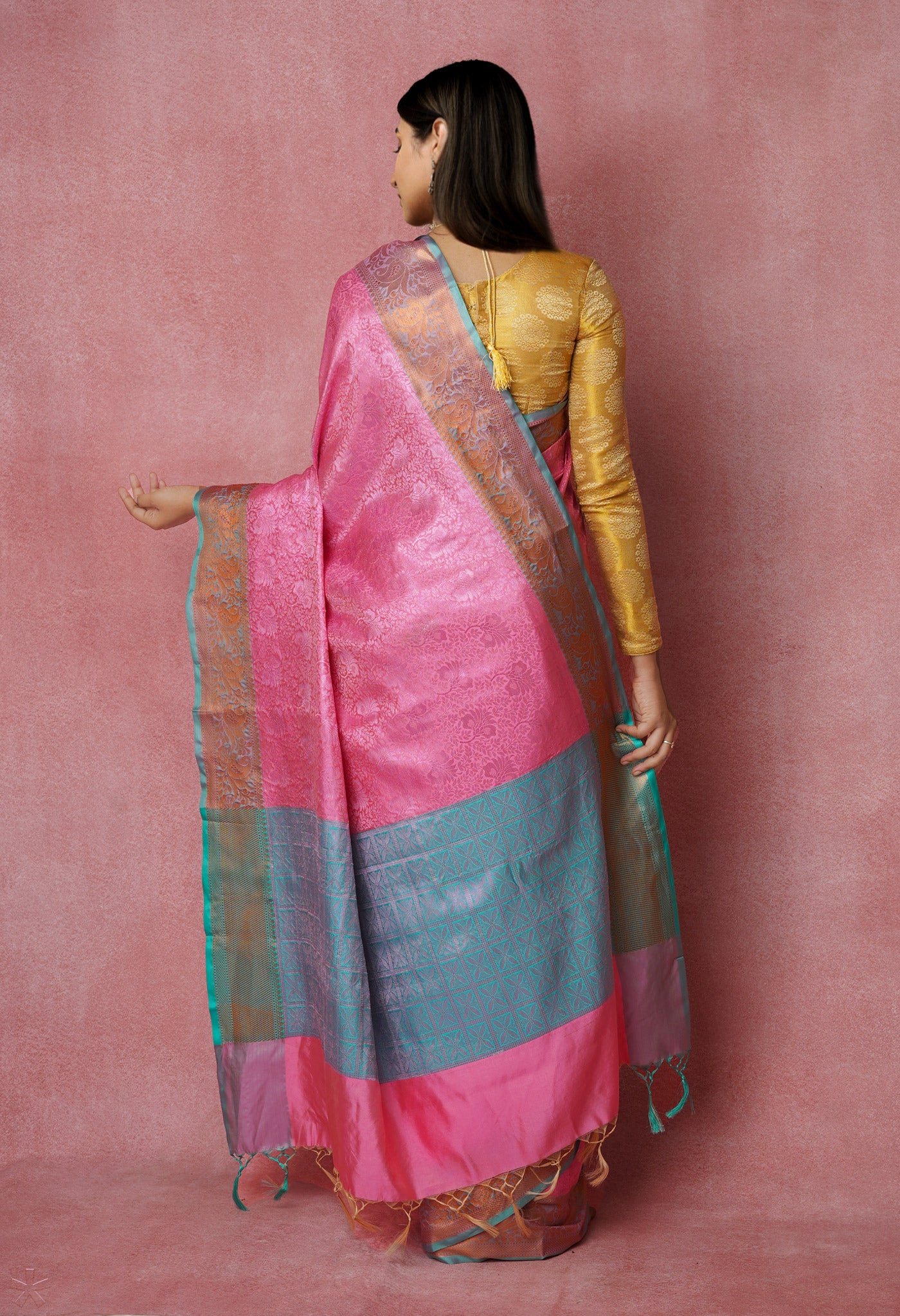 Pink  Fancy Banarasi Silk Saree-UNM70157