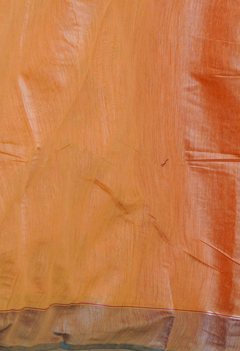 Orange  Digital Printed Chanderi  Sico Saree-UNM70179