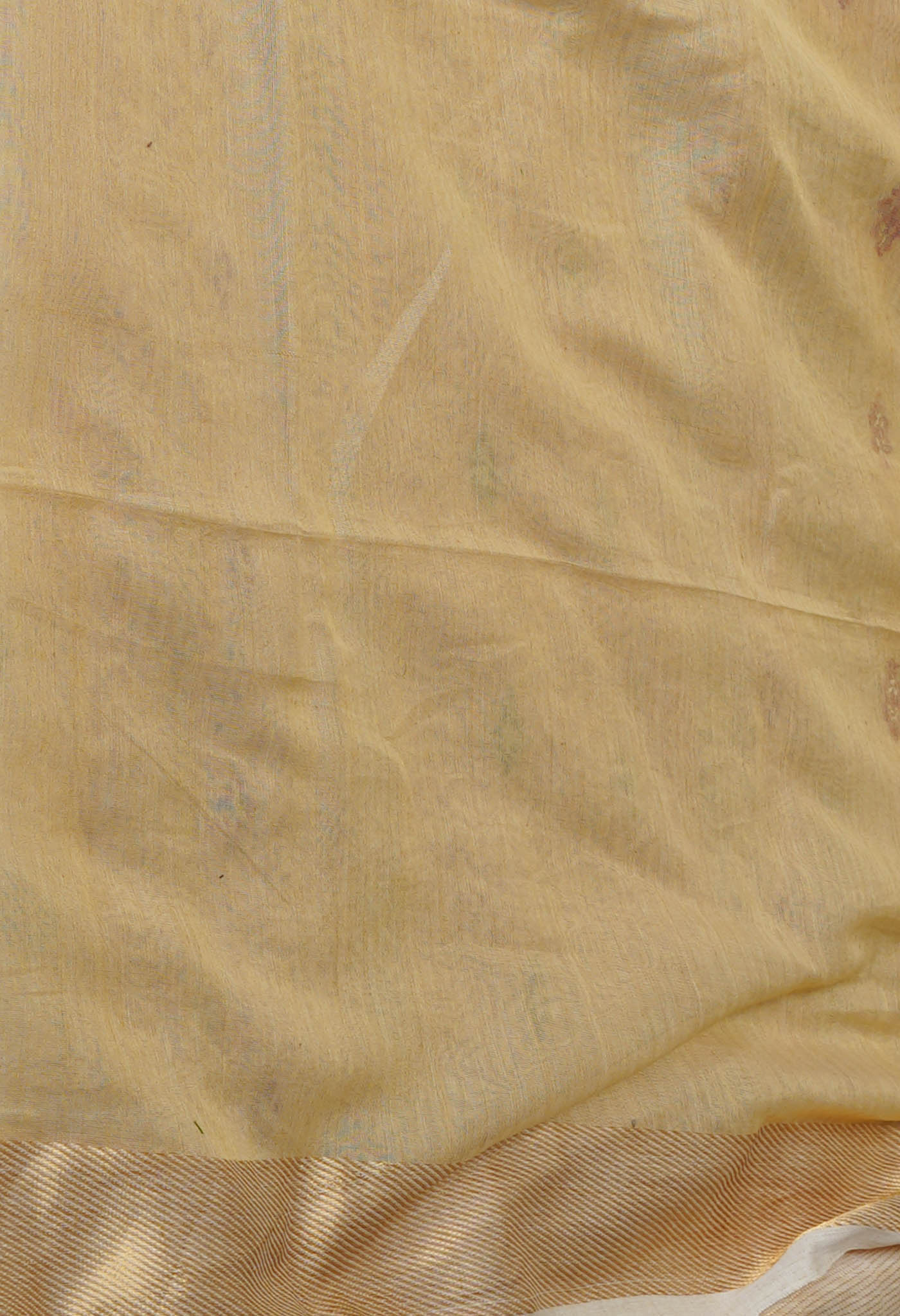 Beige Pure Handloom Dhakai Jamdhani Cotton Silk Saree-UNM70227