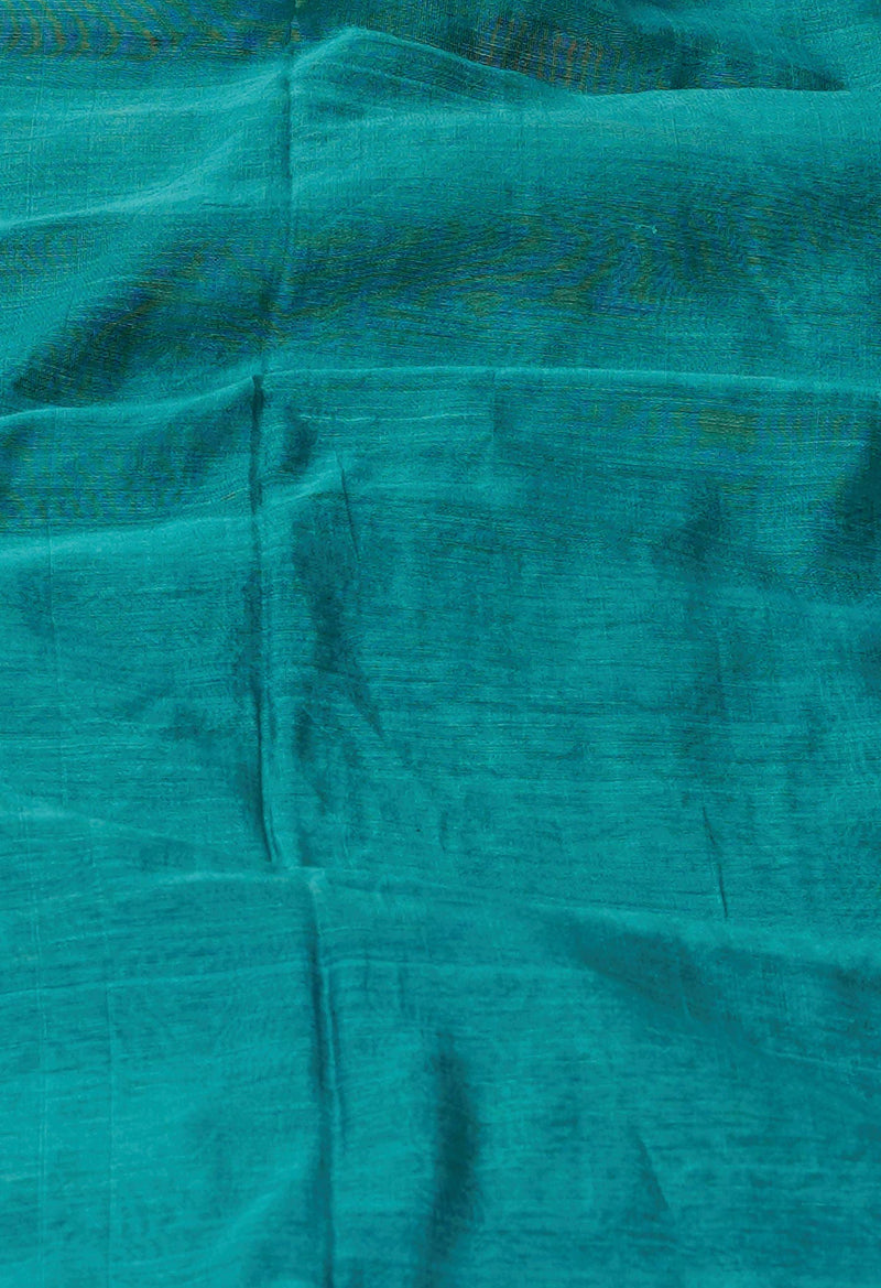 Sky Blue Pure Handloom Dhakai Jamdhani Cotton Silk Saree-UNM70263