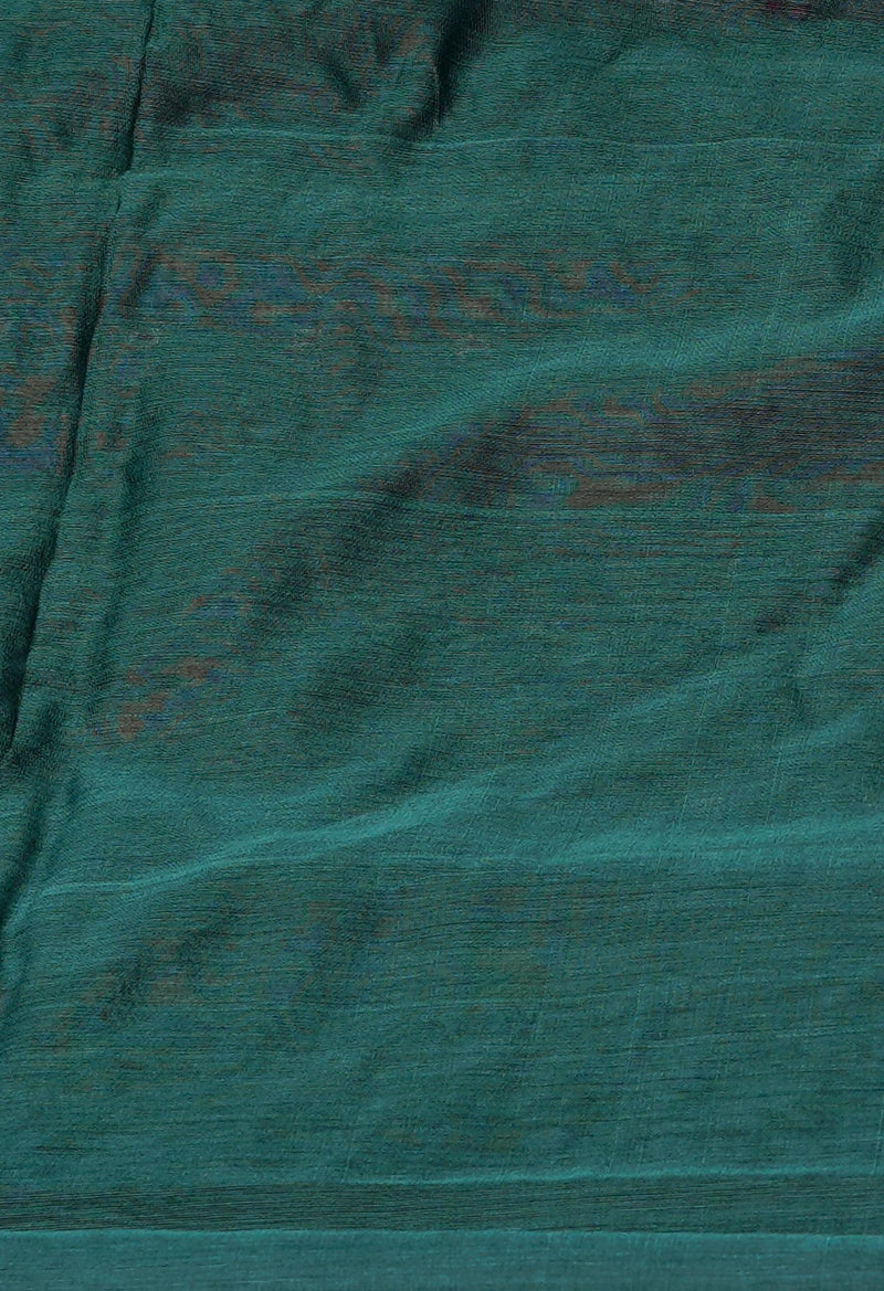 Blue Pure Handloom Dhakai Jamdhani Cotton Silk Saree-UNM70269