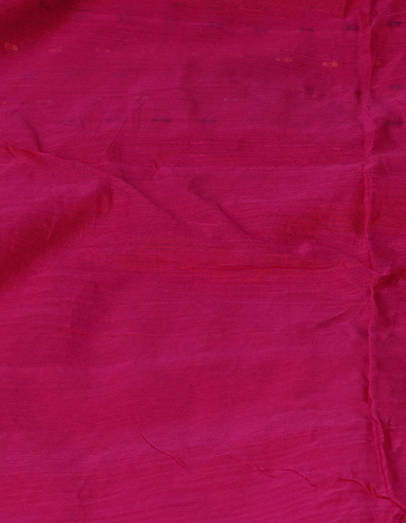Dark Pink Pure Handloom Dhakai Jamdhani Cotton Silk Saree-UNM70282