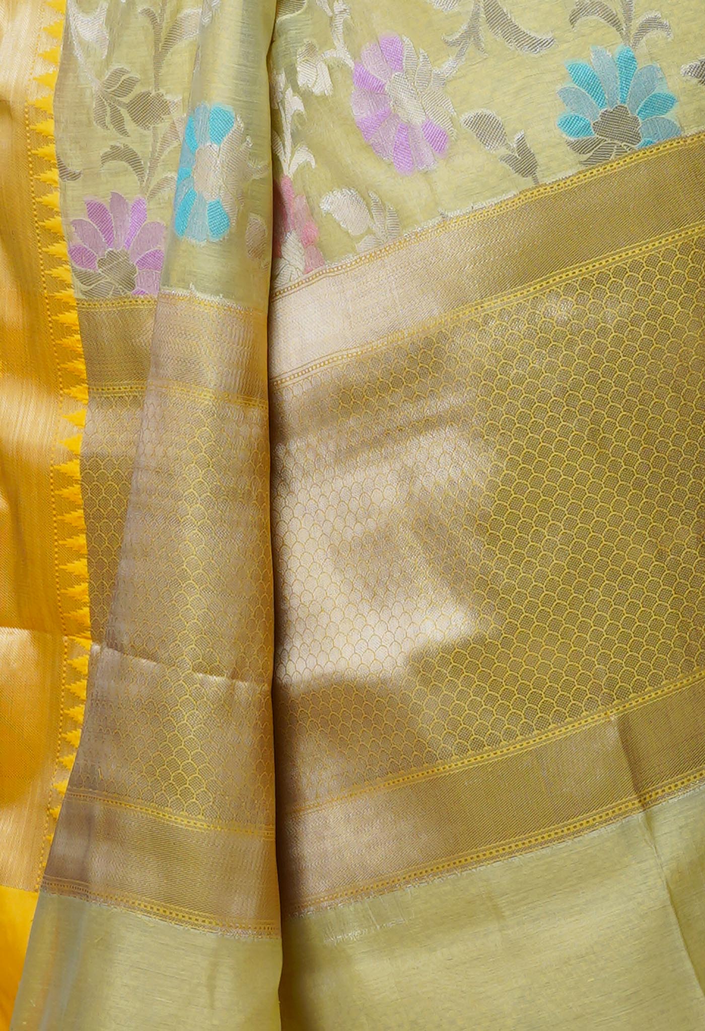 Pale Green  fancy Banarasi Silk Saree-UNM70292