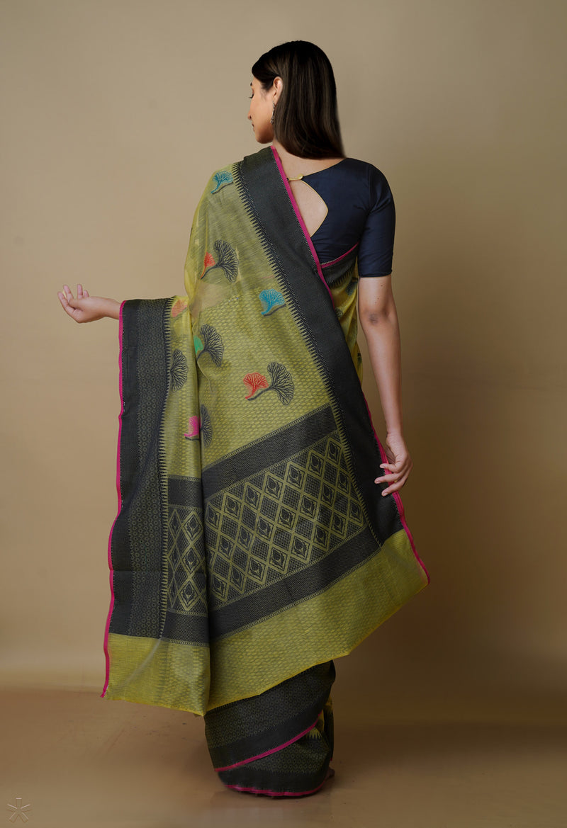 Light Green  fancy Banarasi Silk Saree-UNM70299