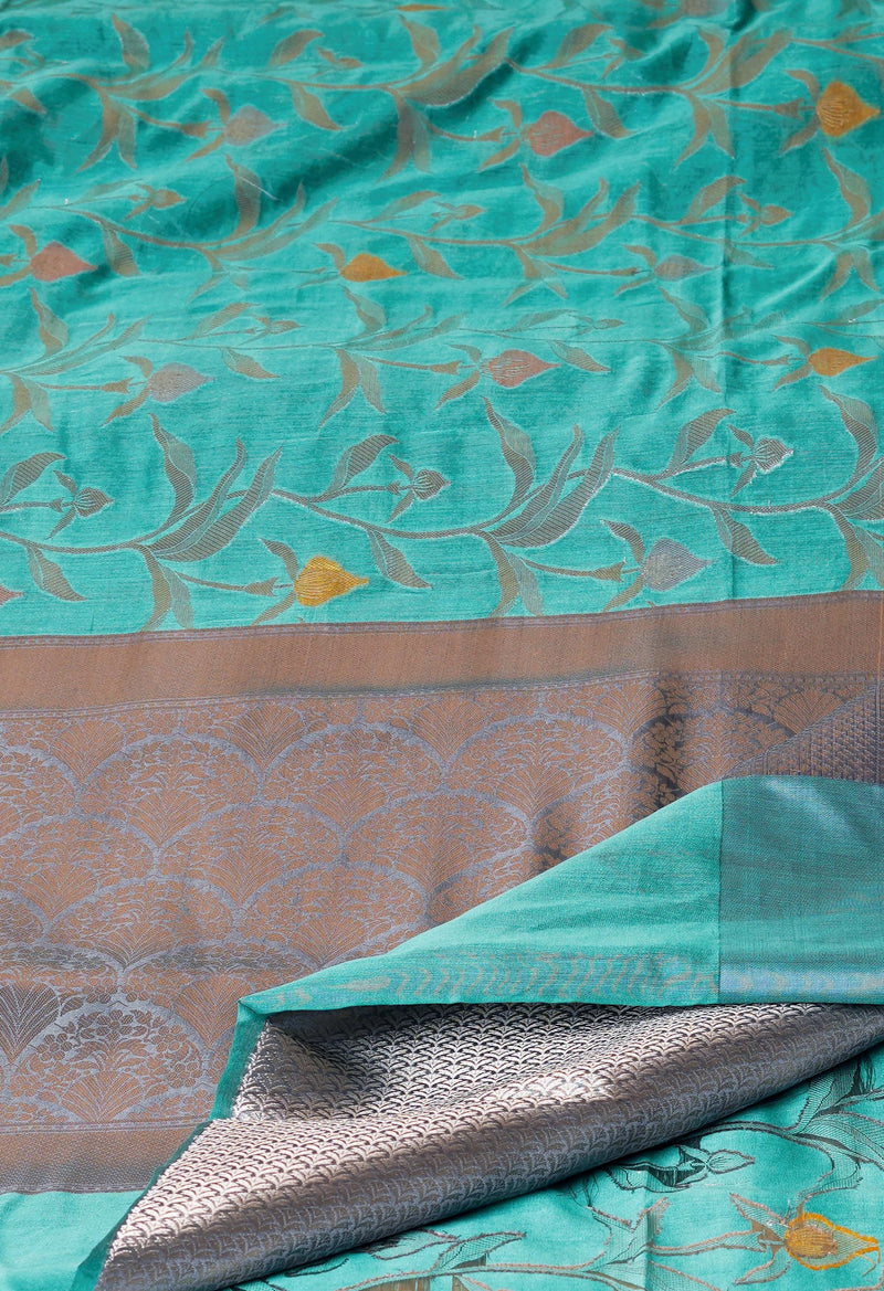 Sea Green  Fancy Banarasi Silk Saree-UNM70309