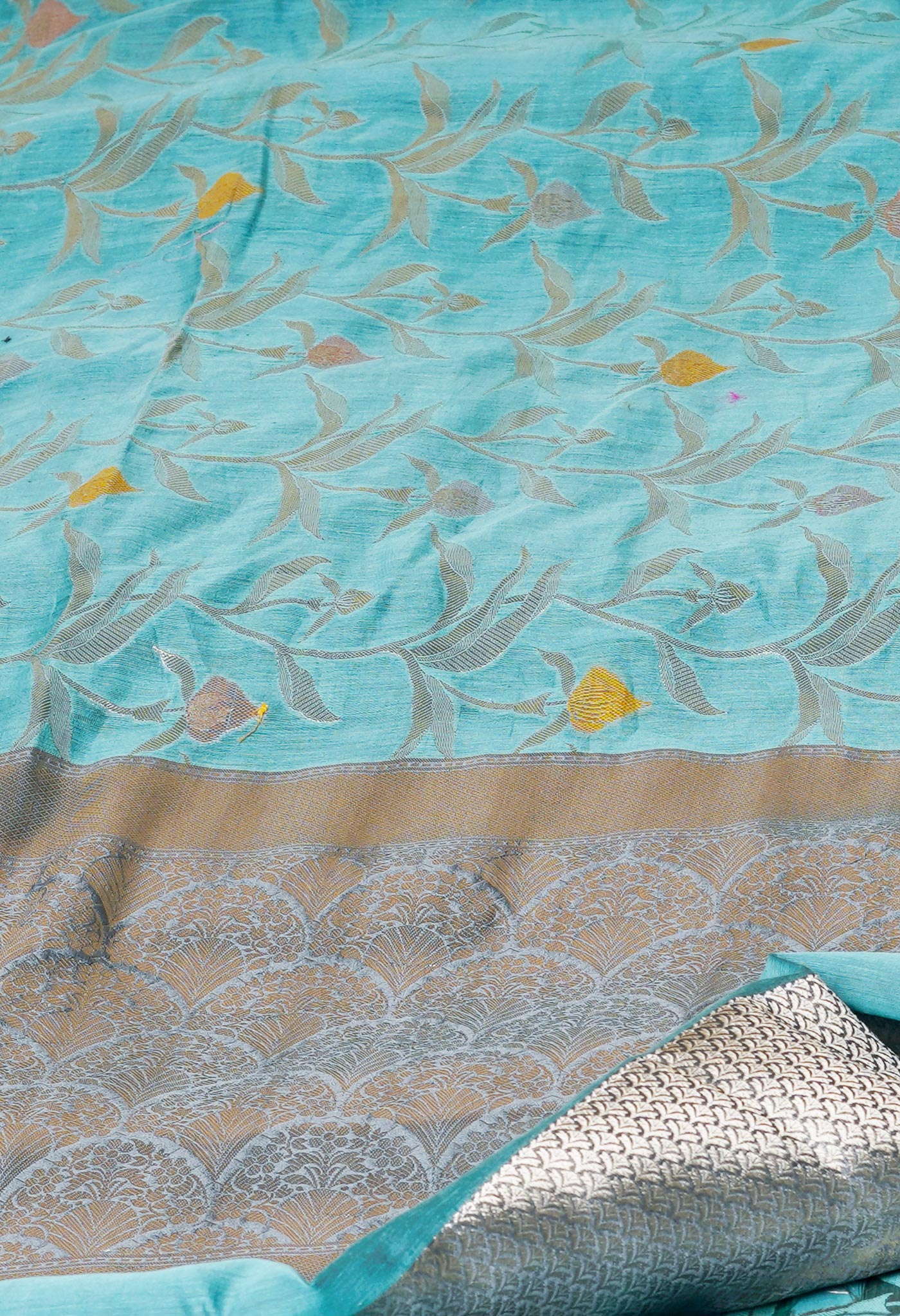 Light Blue  Fancy Banarasi Silk Saree-UNM70310