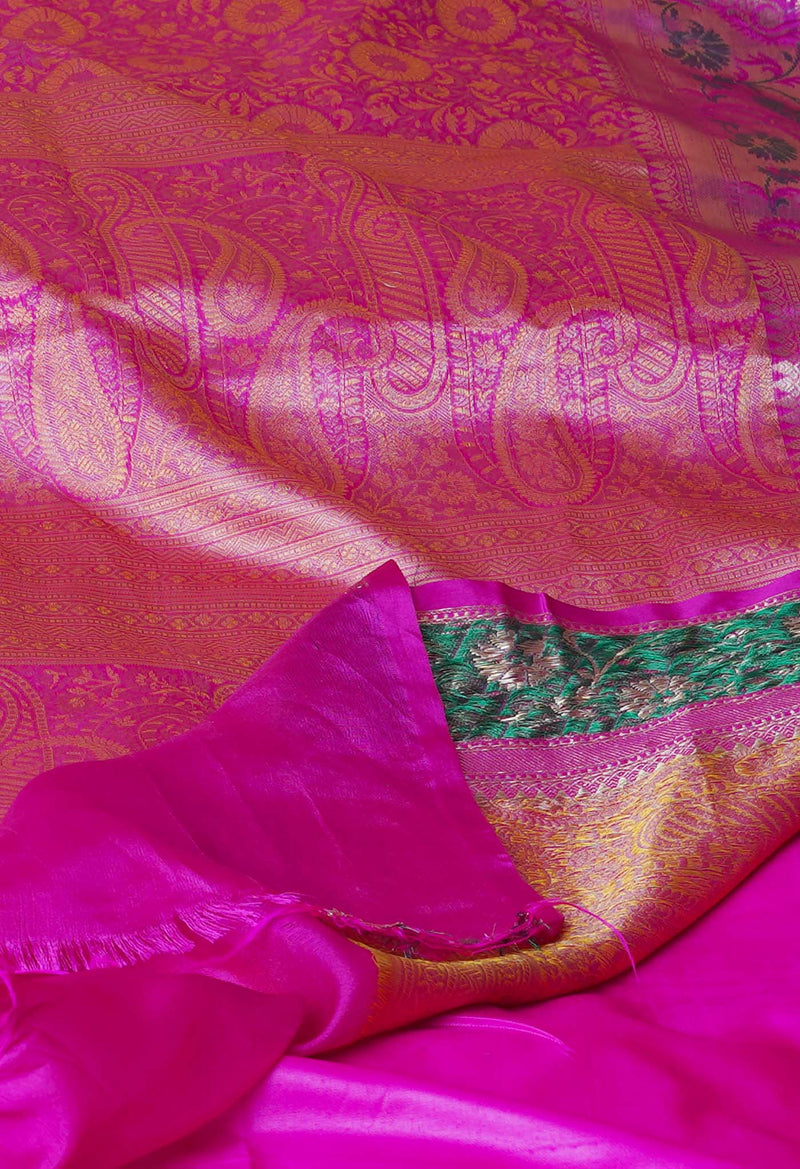Pink  fancy Banarasi Silk Saree-UNM70313