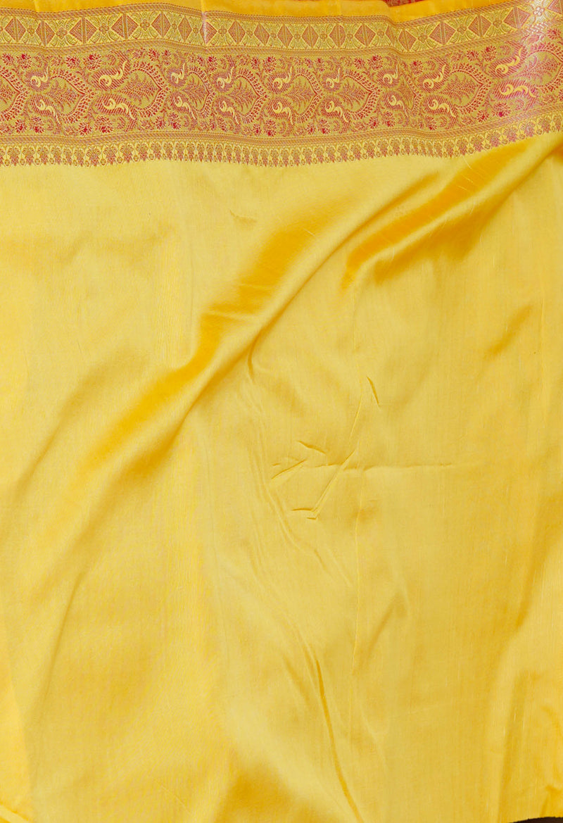 Orange  fancy Banarasi Silk Saree-UNM70314