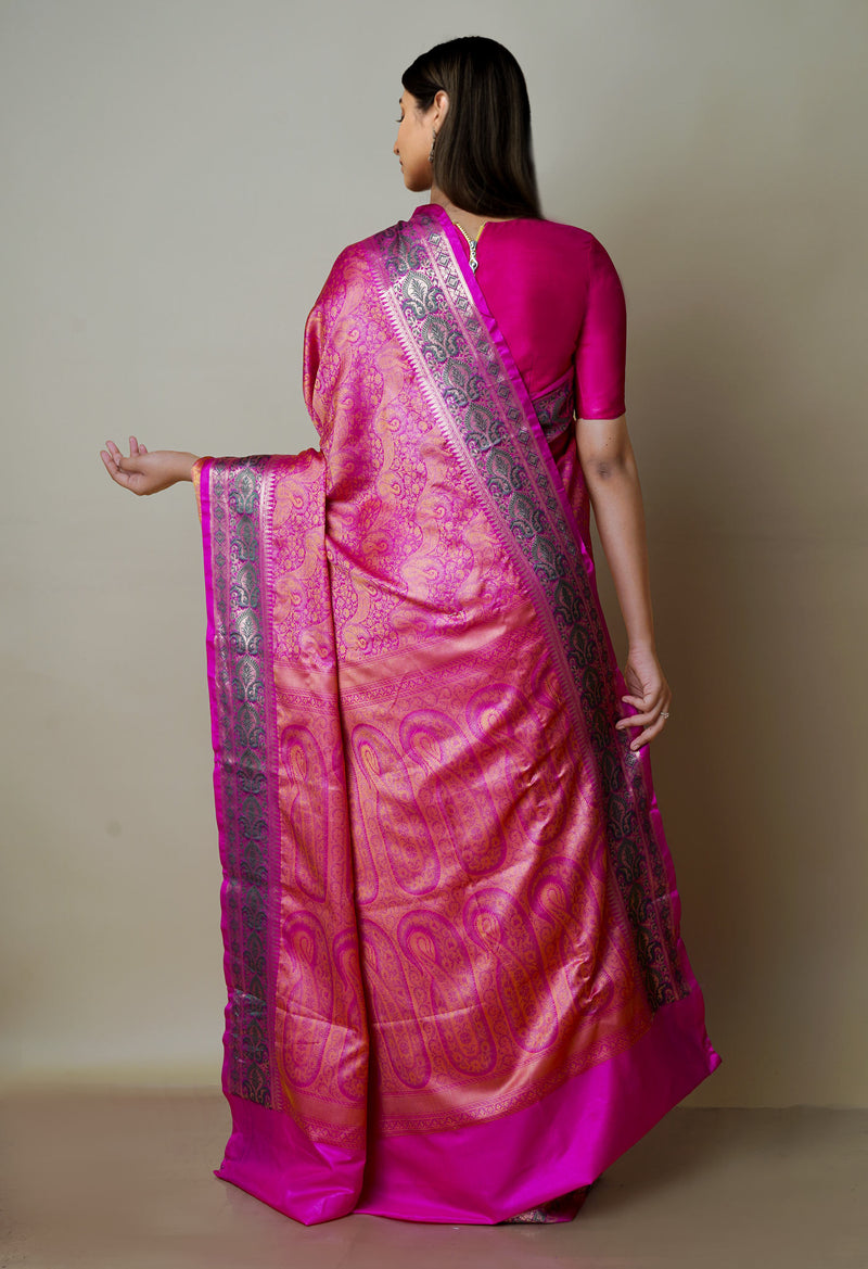 Purple  fancy Banarasi Silk Saree-UNM70315