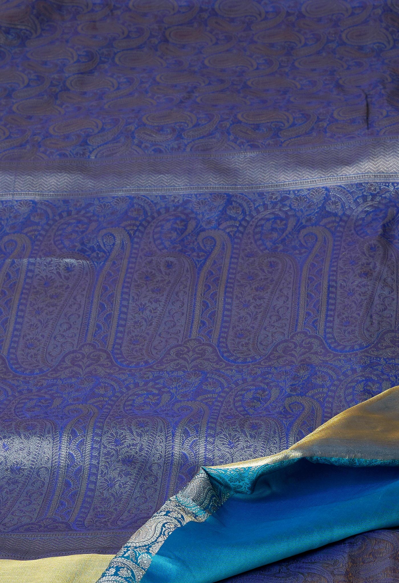 Blue fancy Banarasi Silk Saree
