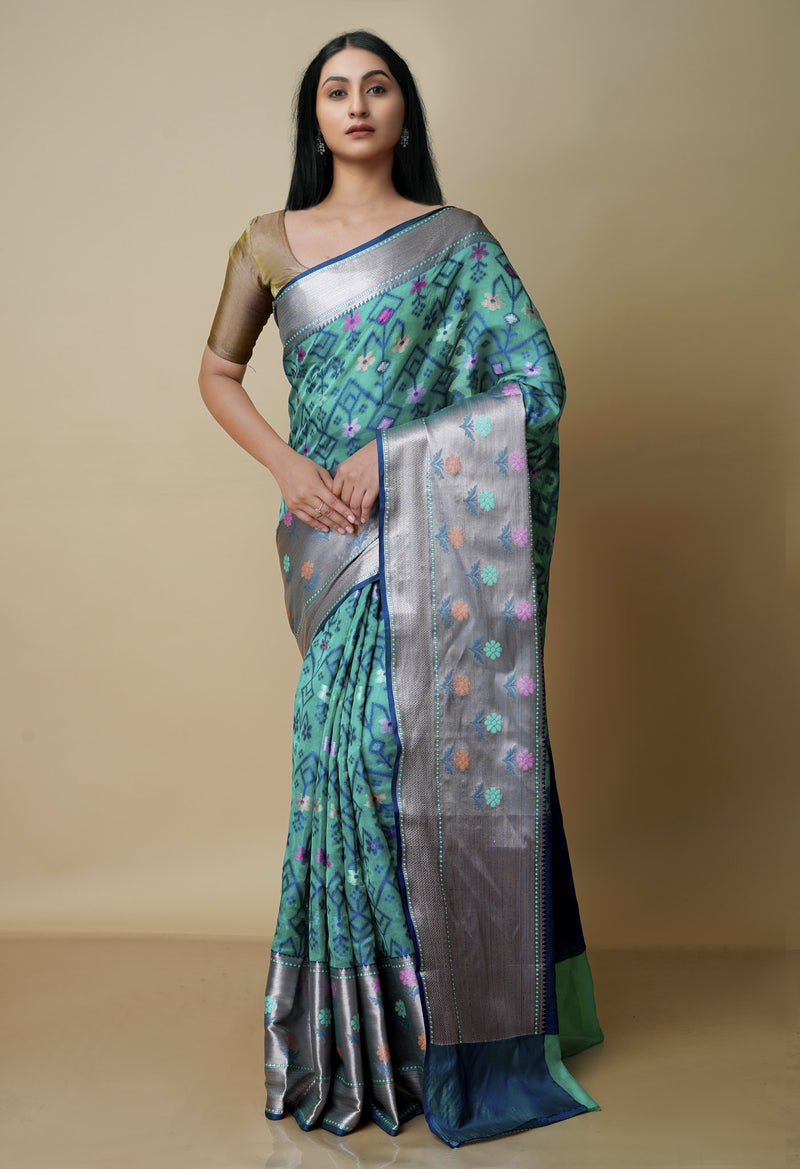 Sea Green  Fancy Banarasi Silk Saree-UNM70317