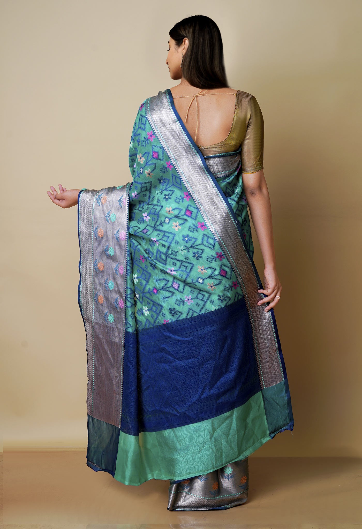 Sea Green  Fancy Banarasi Silk Saree-UNM70317