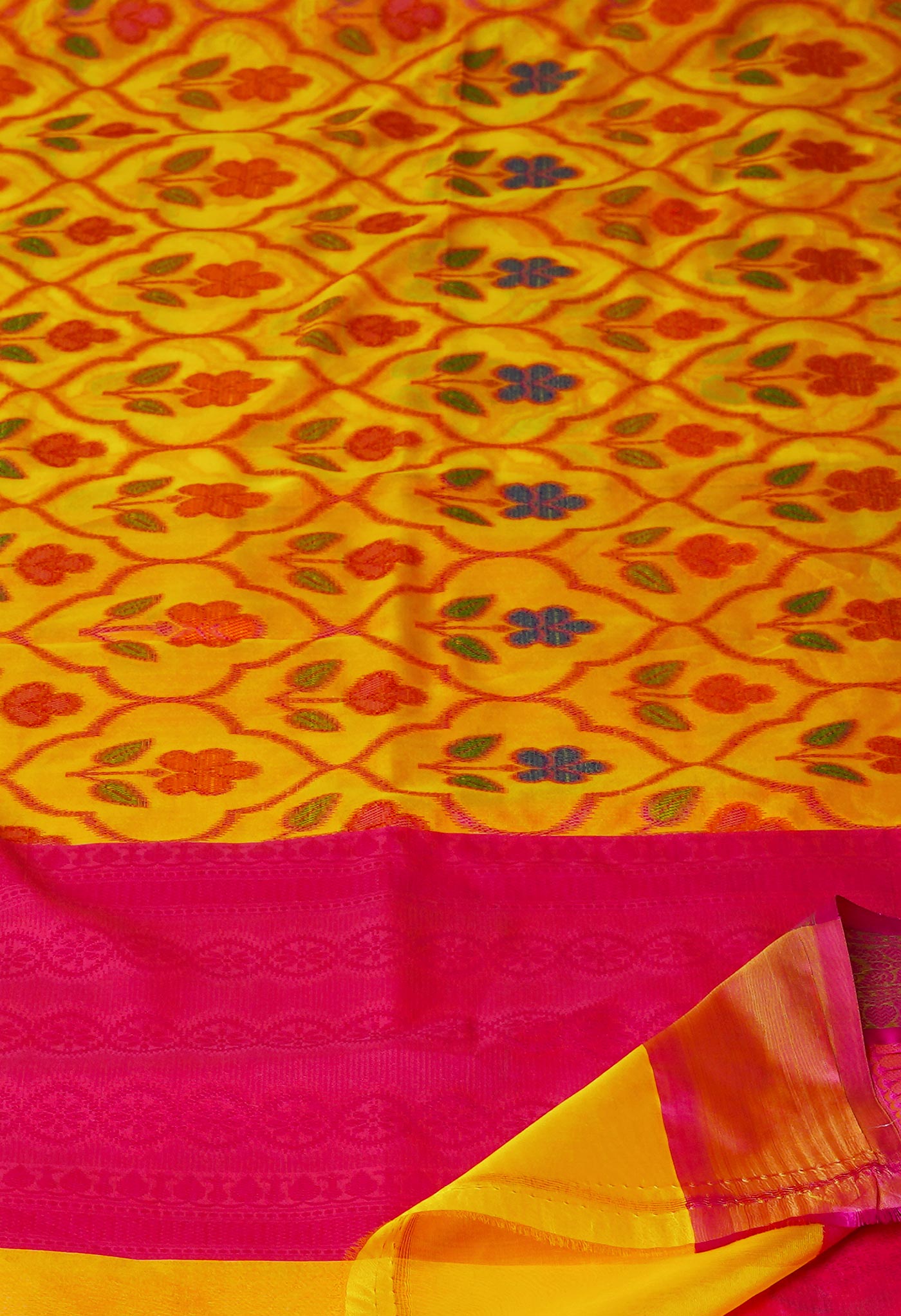 Yellow  Fancy Banarasi Silk Saree-UNM70318