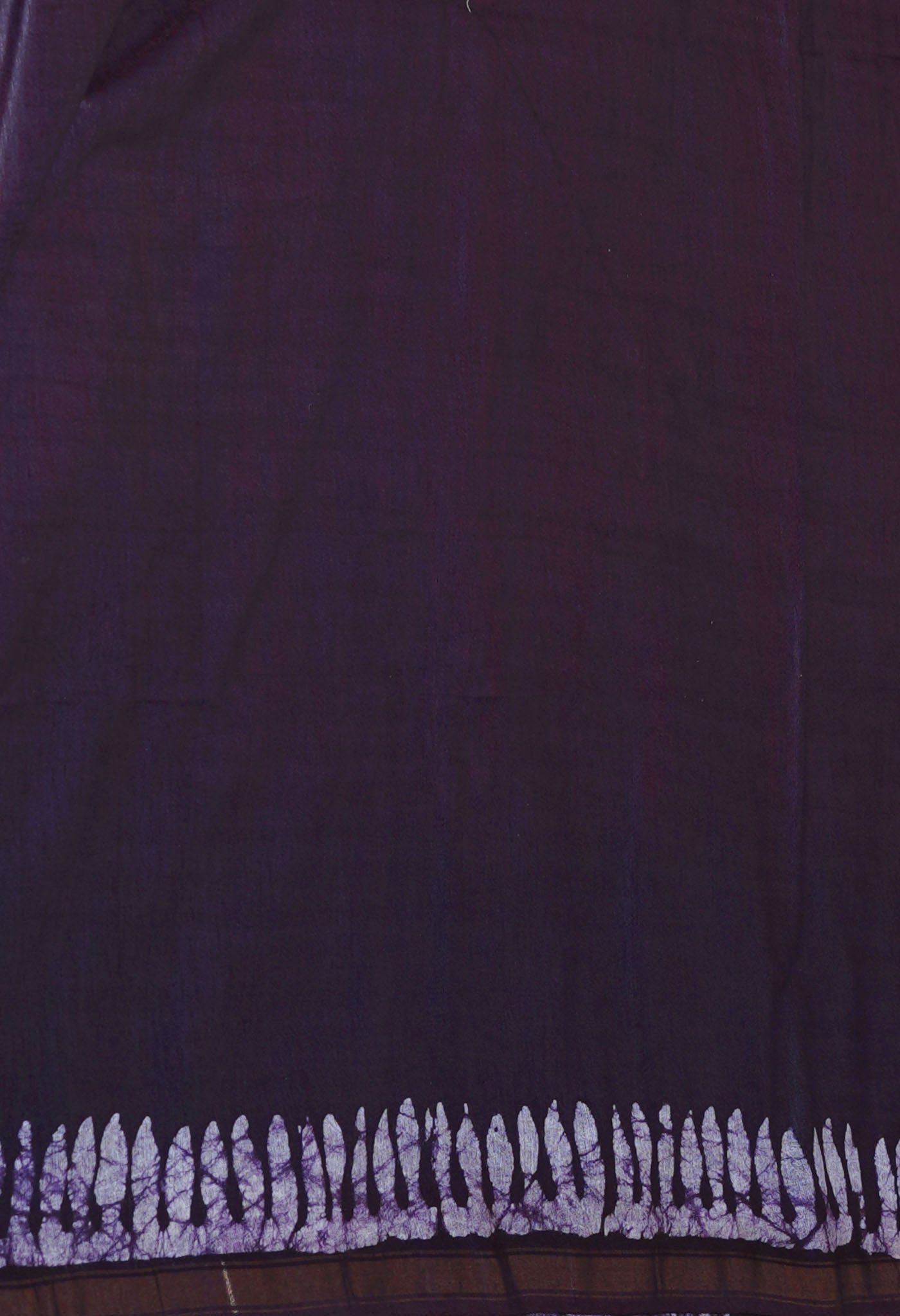Red-Dark Purple Pure  Batik Chanderi Silk Saree-UNM70456