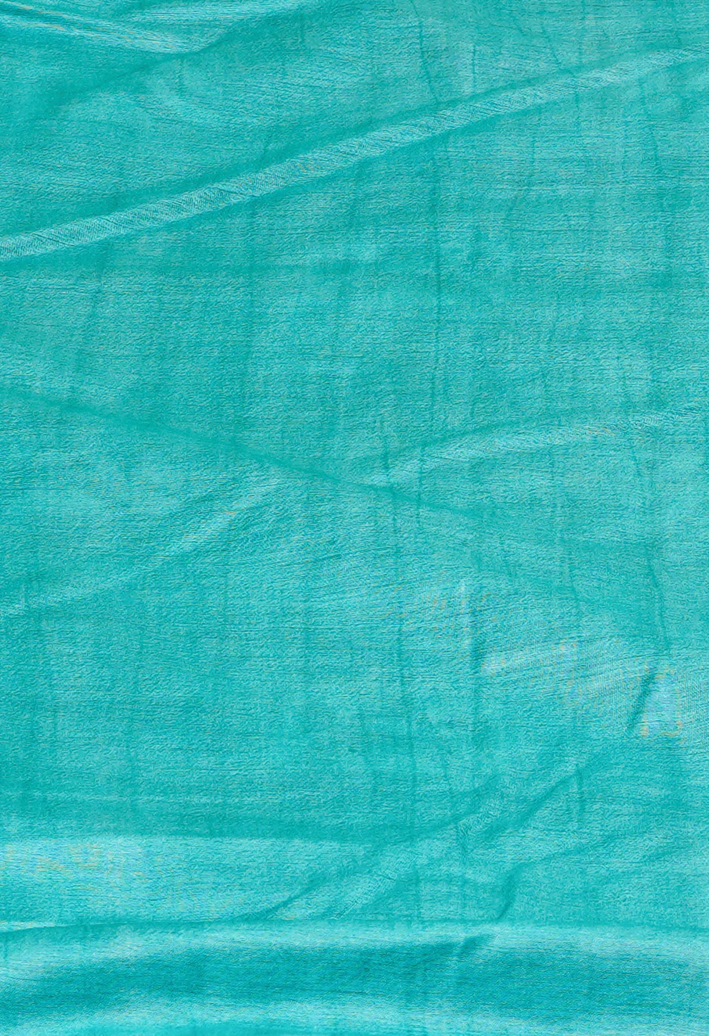 Dark Grey-Sea Green Pure  Batik Chanderi Silk Saree-UNM70482