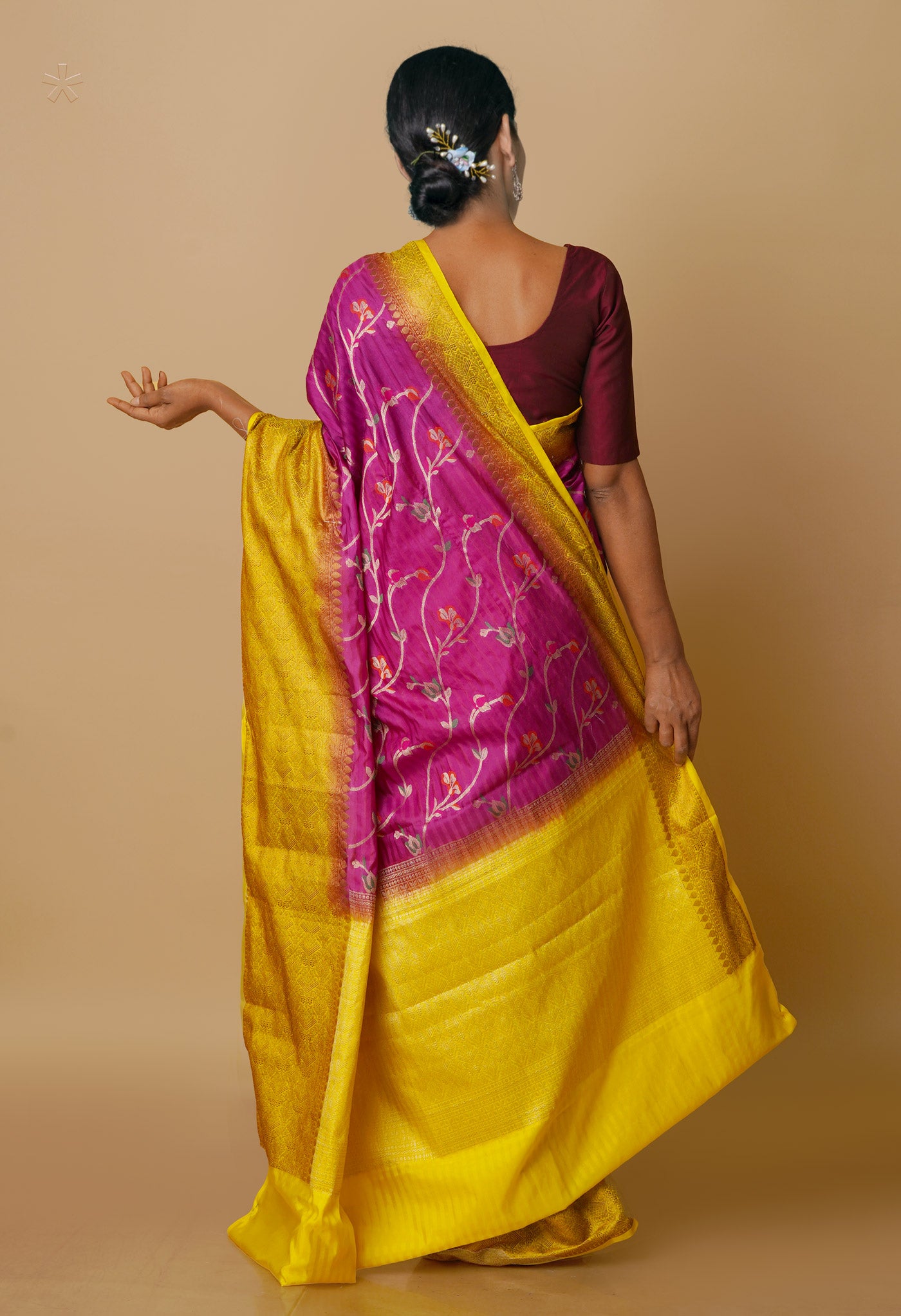 Violet Fancy Banarasi silk Saree