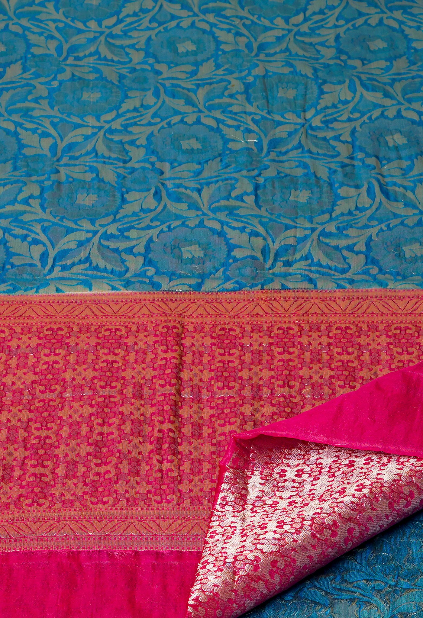 Sky Blue  Fancy Banarasi silk Saree-UNM70522