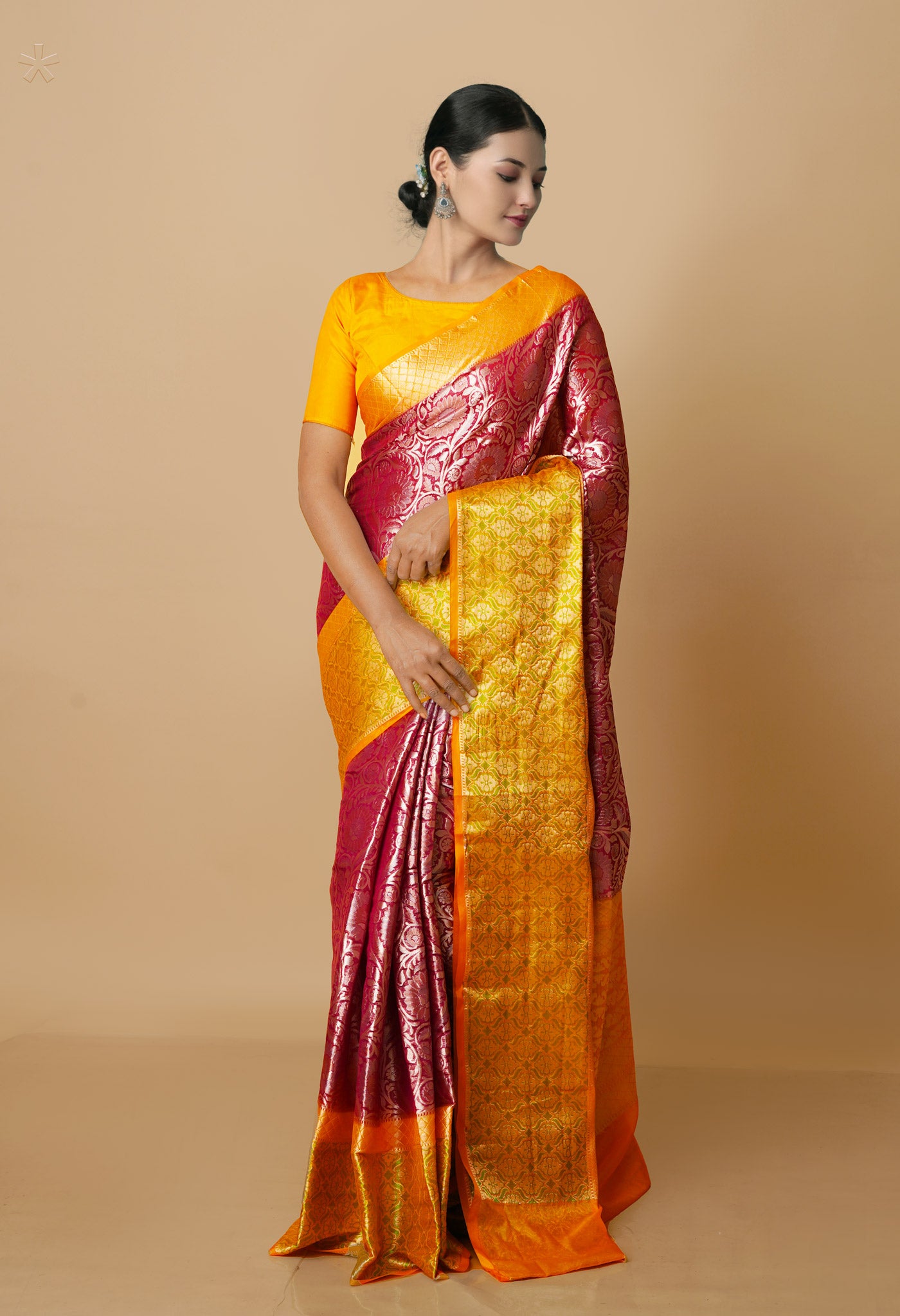 Pink  Fancy Banarasi silk Saree-UNM70528