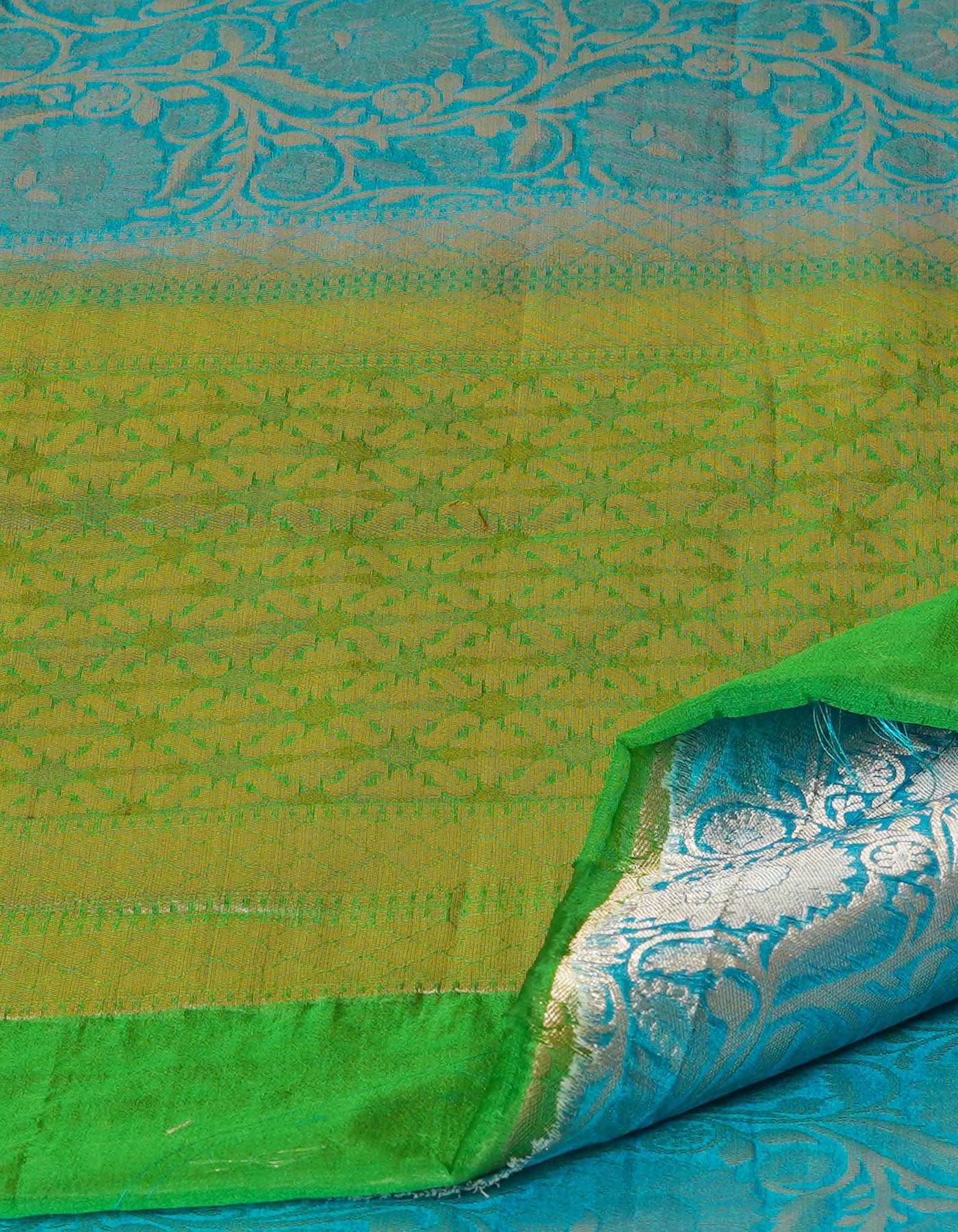 Blue Fancy Banarasi silk Saree