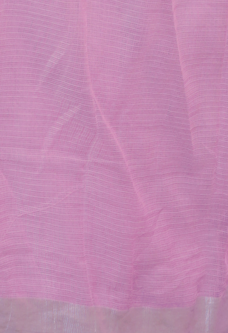 Baby Pink Pure  Kota With Sequence Embroidery cotton Saree-UNM70549