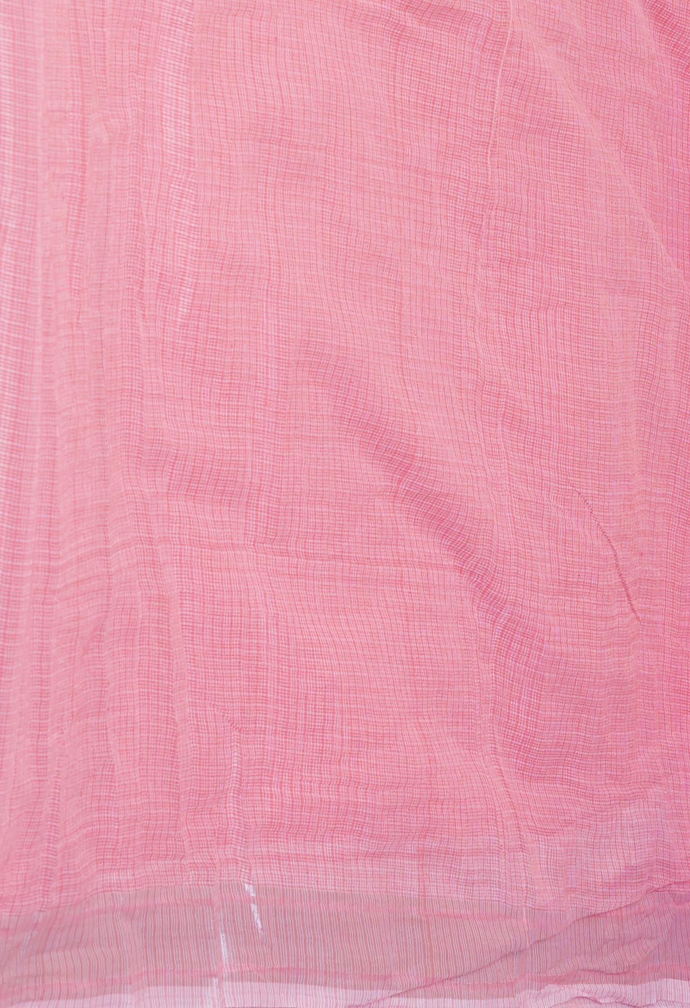 Peach Pink Pure  Kota With Sequence Embroidery cotton Saree-UNM70559