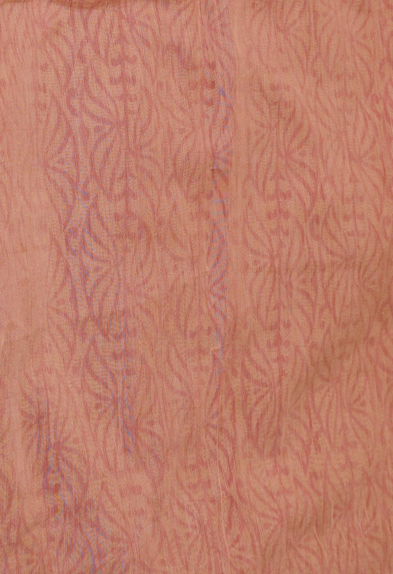 Cream  Chanderi Block Printed Sico Saree-UNM70594