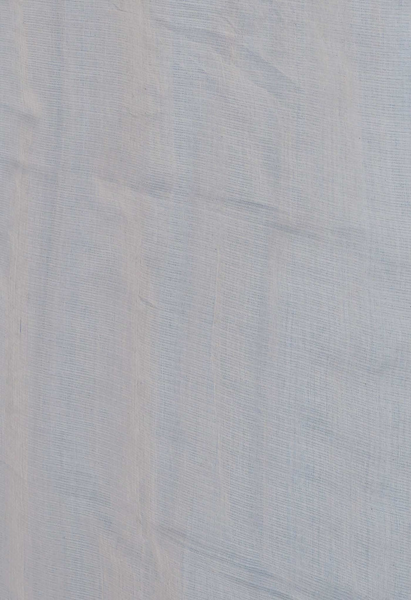 Pale Grey Pure  Plain Kota Cotton Saree-UNM70610