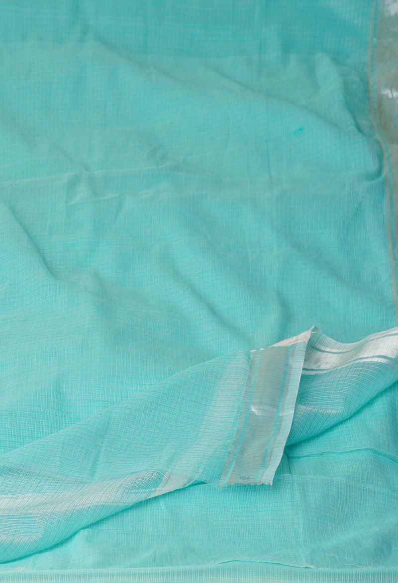 Sea Green Pure  Plain Kota Cotton Saree-UNM70613