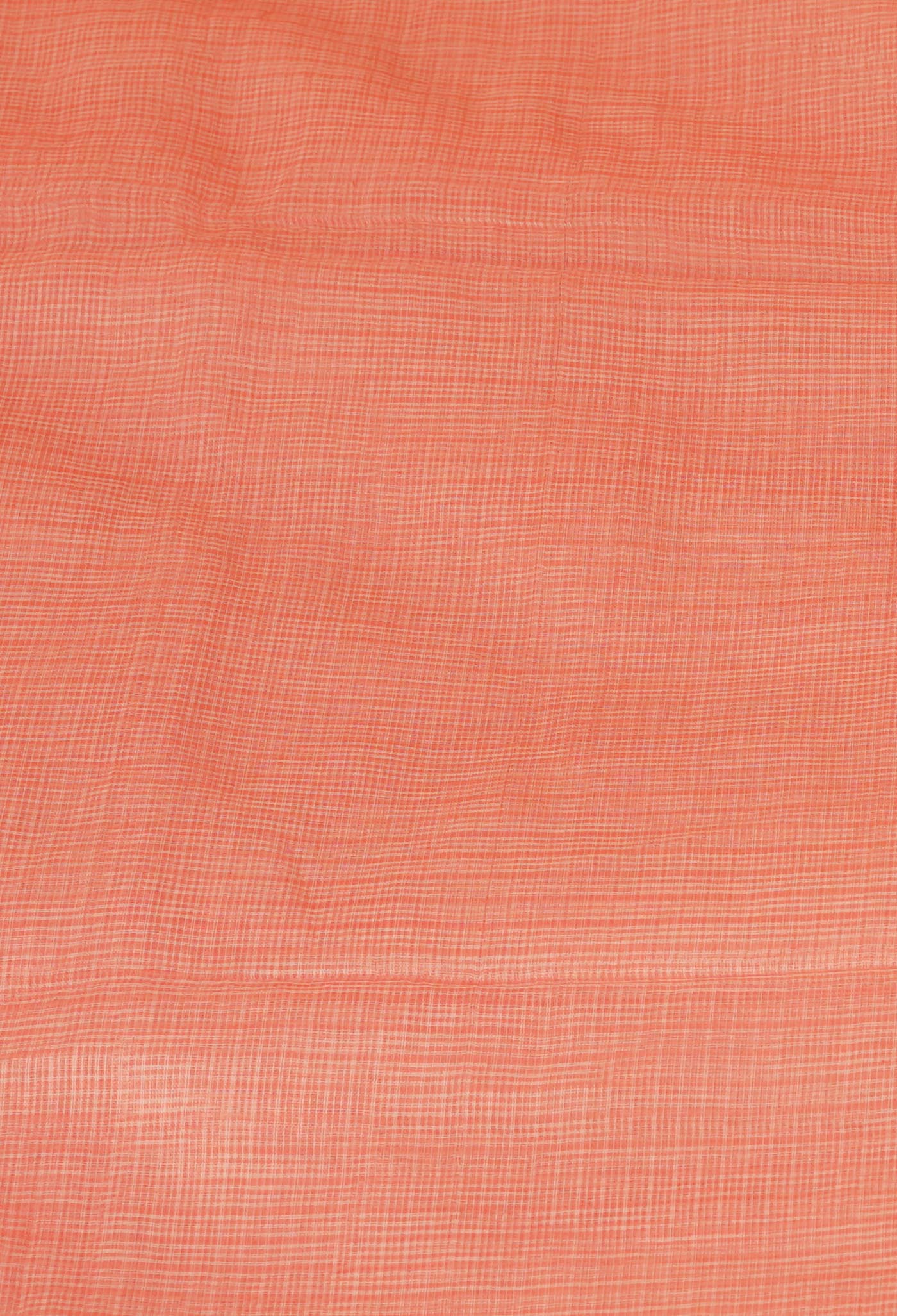 Peach Pink Pure  Plain Kota Cotton Saree-UNM70619