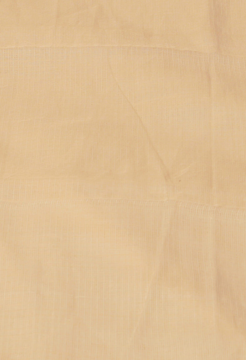 Cream Pure  Plain Kota Cotton Saree-UNM70625
