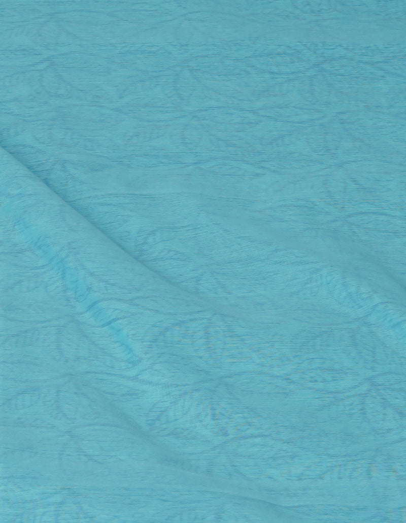 Blue Block Printed Chanderi Sico Saree-UNM70679