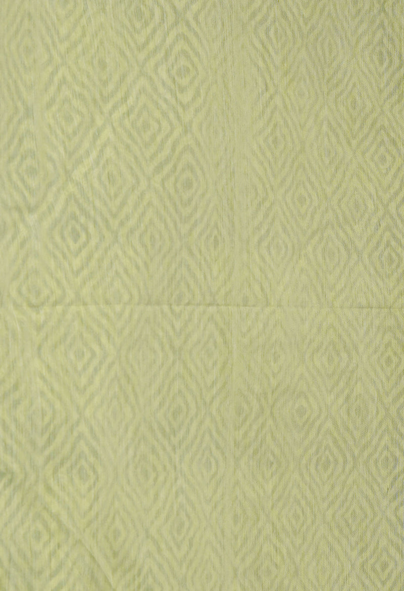 Green Block Printed Chanderi Sico Saree-UNM70687