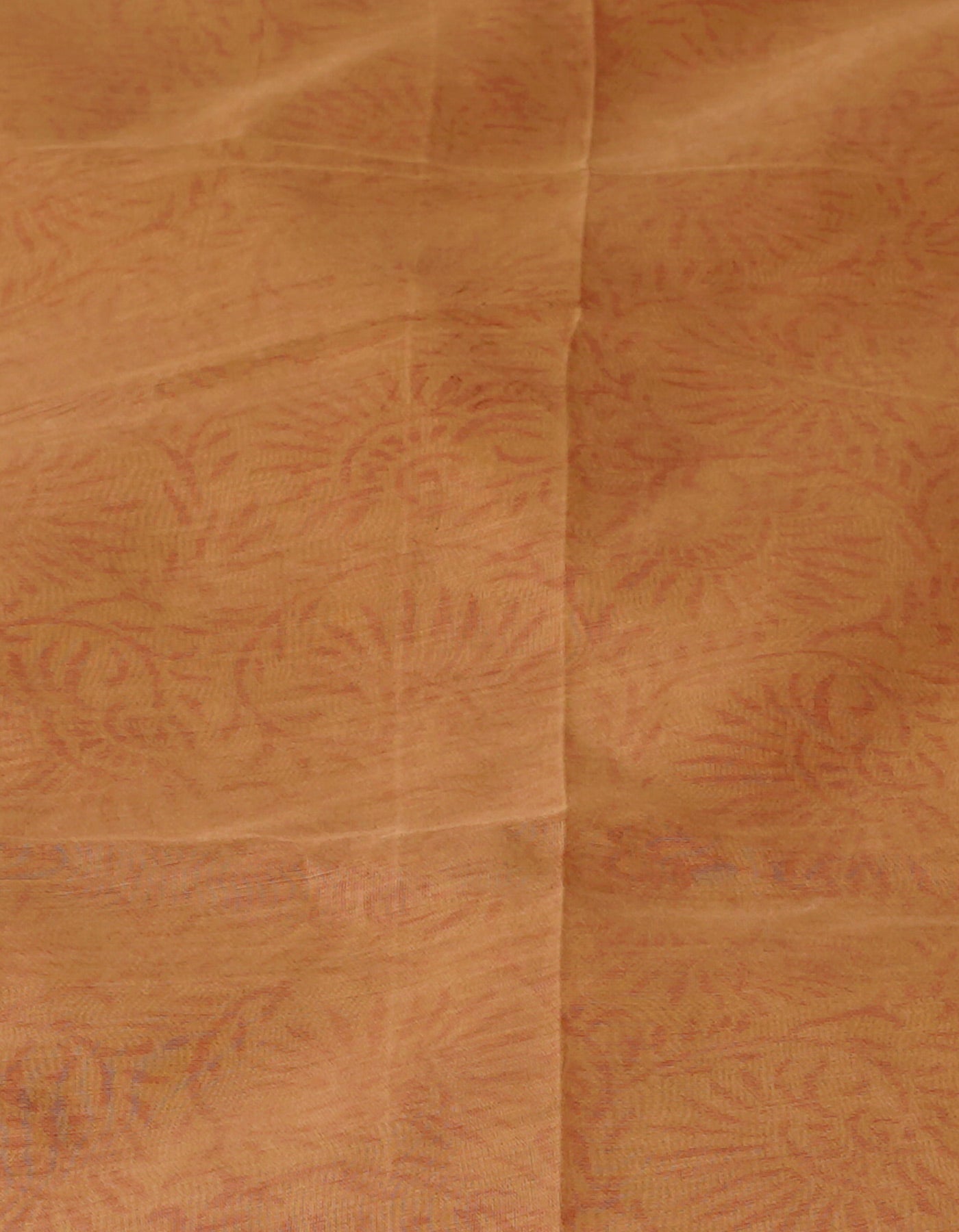 Cream Block Printed Chanderi Sico Saree-UNM70704