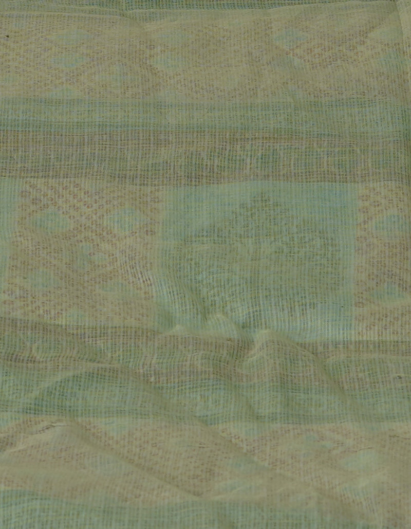 Light Green Pure  Block Printed Kota Cotton Saree-UNM70726