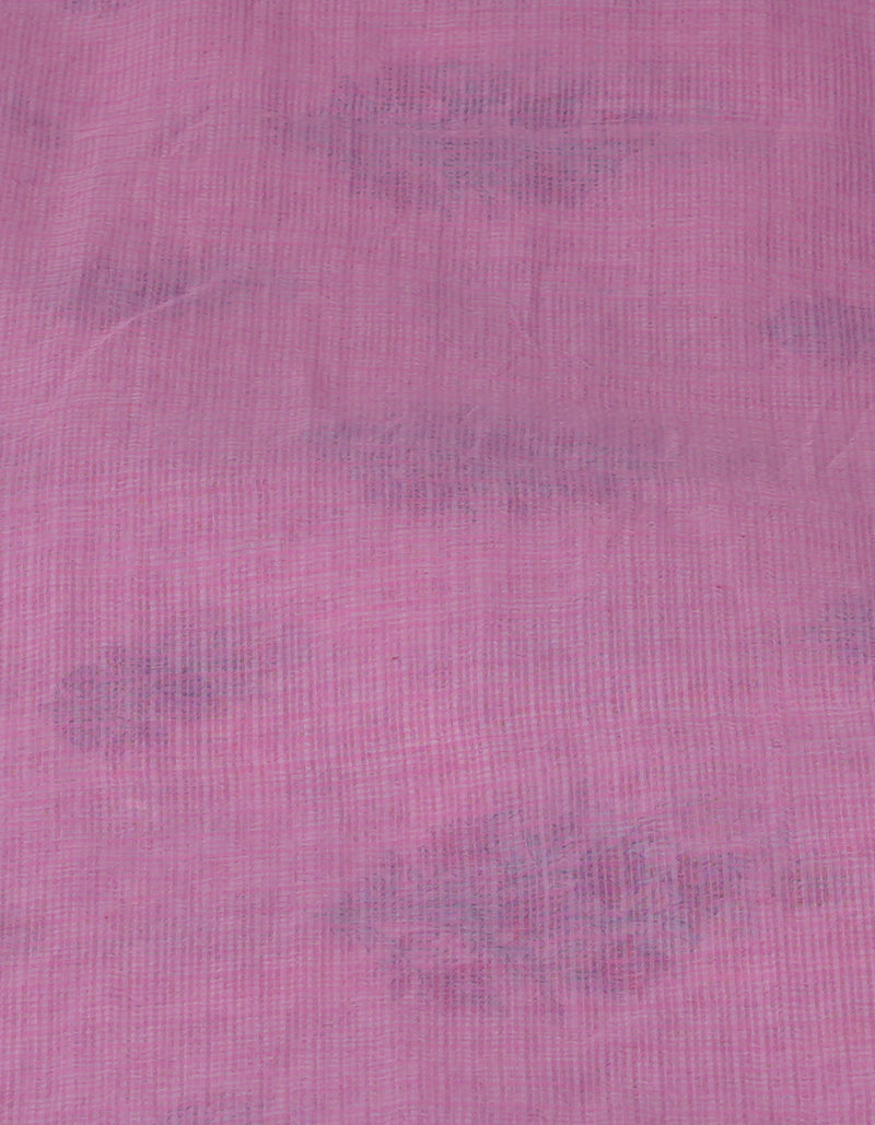 Pink Pure Block Printed Kota Cotton Saree-UNM70741