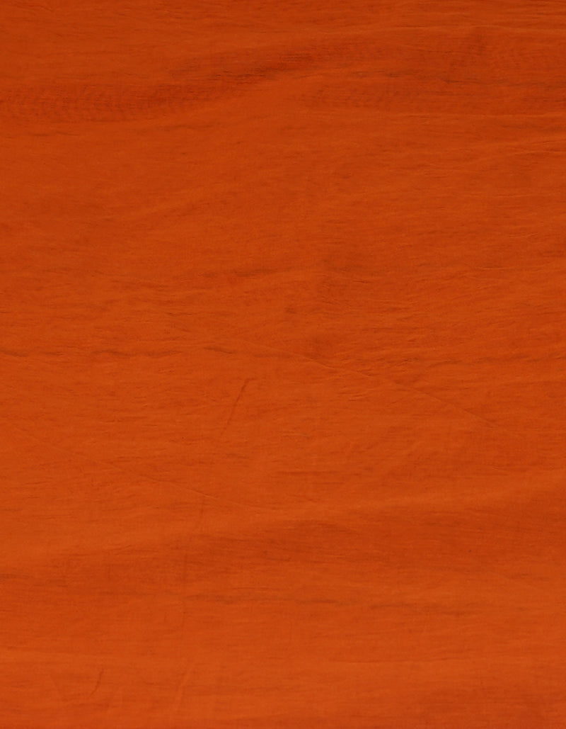 Rust Orange Art Chanderi Bagh Printed Cotton Saree-UNM70849