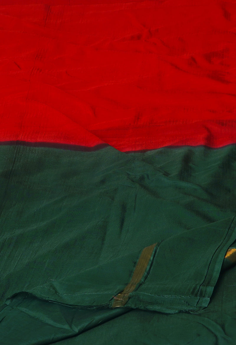 Red Mangalagiri Silk Saree-UNM70893