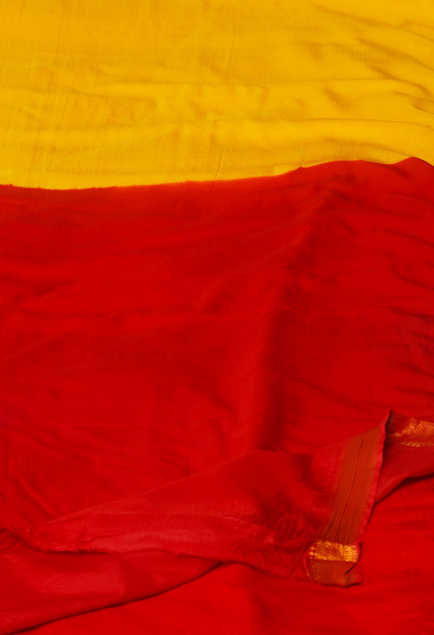 Yellow Mangalagiri Silk Saree-UNM70907
